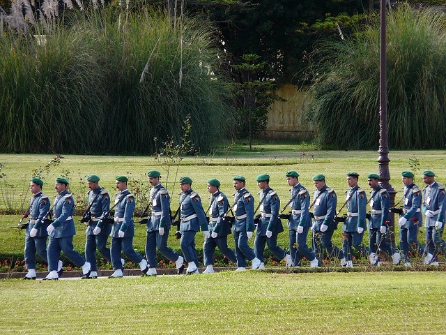 Marching soldiers